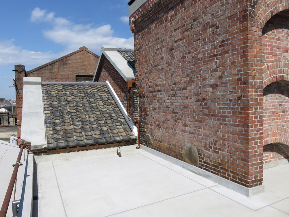 万田坑第二竪坑櫓補修工事の実績写真