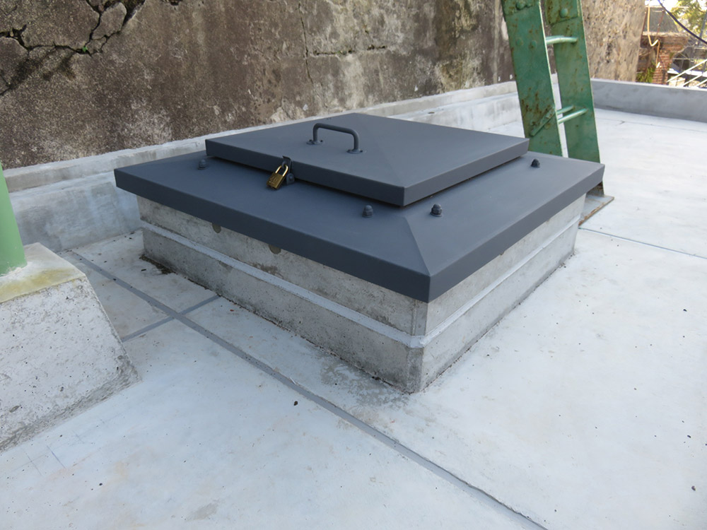 万田坑第二竪坑櫓補修工事の実績写真